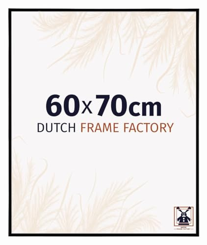 Dutch Frame Factory - Bilderrahmen 60x70 cm Schwarz Matt - Kunststoff | Antireflex-Acrylglas aus Kunststoff, Wandmontage, Geeignet für Fotos, Poster und Puzzles, Easy, Made in Holland