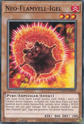 Neo-Flamvell-Igel Common HAC1-DE070 - Hidden Arsenal Chapter 1 Karte - mit GamersHeaven Cardboard Guard