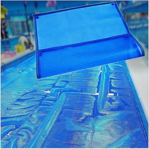 ZBORAVPIX Coperture per Piscine， Copertura a Bolle for Piscina Galleggiante interrata Fuori Terra, 400 Micron, Blu, Diverse Misure(5m x 10m (16ftx33ft))