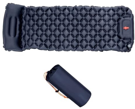 Tragbare Picknick-Strand-Schlafmatte, Outdoor-Camping, aufblasbare Matratze mit Kissen, Reisematte, Klappbett, leicht zu tragen, leichte Luftkissen