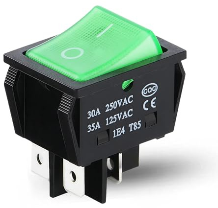 30A 4-Pin ON/OFF Boat-Type Power Switch,Premium Quality, Easy Installation, Compatible with Vacuums & Welding Machines,Replacement Rocker Switch Button for Numatic Henry/Hetty/James/George Hoovers