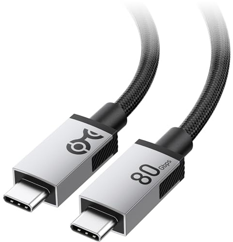Cable Matters 80Gbps geflochten USB4 Kabel, USBC auf USBC, 2m | [8K@120Hz / 4K@480Hz Video, 240W Laden, 80Gbit/s Daten] USB PD 3.1 EPR Schnellladen, kompatibel mit Thunderbolt 5/4