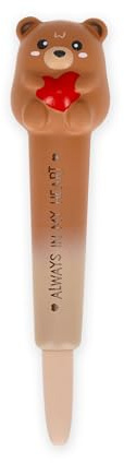 Legami - Penna Gel Antistress Squeezies, Tema Teddy Bear, Cancelleria Per Scrivere Rilassarsi Concentrarsi, Penna Anti Stress, Super Morbida, Inchiostro Nero, Diametro Punta 1 mm