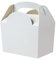 24 x White Birthday Party Food Gift Boxes - Kids Lunch Food Meal Box