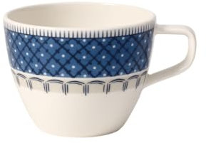 Villeroy & Boch Casale Blu Coffee Cup, 250 ml, Premium Porcelain, White/Blue