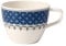 Villeroy & Boch Casale Blu Coffee Cup, 250 ml, Premium Porcelain, White/Blue