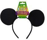 2 X NEW BLACK FELT MICKEY MOUSE EARS ON HEAD BAND
