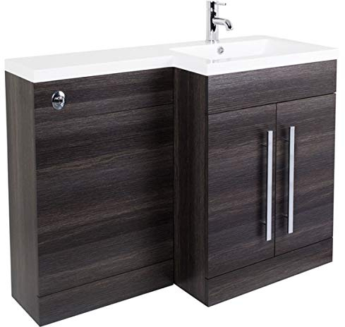 Aquariss RH Grey Combi Bathroom Vanity Unit with Basin | Free Standing Bathroom Storage Unit