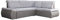 mb-moebel Ecksofa Sofa Eckcouch Couch mit Schlaffunktion und Bettkasten Ottomane L-Form Schlafsofa Bettsofa Polstergarnitur - Bonita (Ecksofa Rechts, Grau)