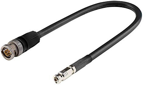 Sommer Cable 6G-/HD-SDI-4K, Adapterkabel SC-Vector 0.8/3.7, Mini HD-BNC Male 75 Ohm / NBNC75BLP9X, schwarz (0,2m)
