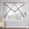 HongYa Kuvertstore transparenter Voile Gardine mit Satinbänder Kräuselband Vorhang H/B 145/300 cm Schwarz