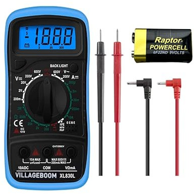 Villageboom Multimeter Digital, Voltmeter, Strommessgerät, Batterietester, blau - Jeder Kauf finanziert afrikan. Solarprojekte