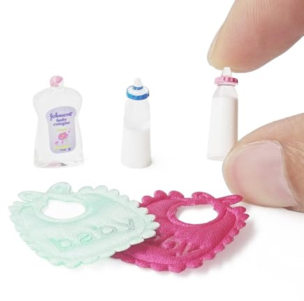 Odoria 1/12 Miniatura Bottiglia e Bavaglini e Shampoo Casa Delle Bambole