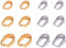 PandaHall 120 stücke 6 Größen Silber & Goldene 304 Edelstahl Snap On Kautionen Anhänger Kautionen Anschlüsse für DIY Schmuck Baumeln Perlen Charms Machen