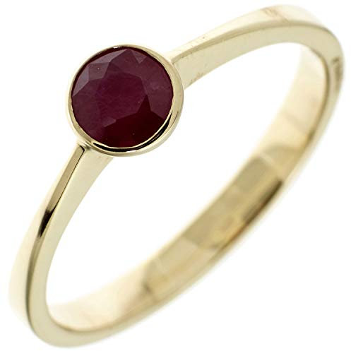 Jobo Damen-Ring aus 333 Gold mit Rubin Größe 60