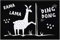 MoonWorks® Fußmatte mit Spruch lustig Rama Lama Ding Dong Tür-Klingel Matte rutschfest & waschbar schwarz 60x40cm