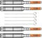 Kulem Kabob Grilling Basket - Set of 4 Heavy Duty Stainless Steel Kebab BBQ Grill Box Tool with Lockable Grid and Wood Handle - Complete with 4 Barbecue Skewers
