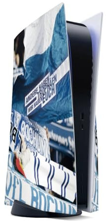 DeinDesign Skin kompatibel mit Sony Playstation 5 Disc Edition Folie Sticker VFL Bochum Offizielles Lizenzprodukt Statement