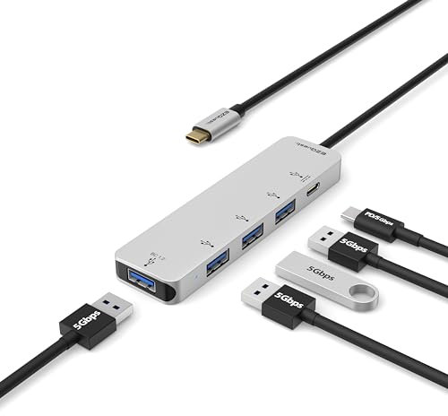 EZQuest X40024 - USB-C Hub 4 Ports USB-A & USB-C Charge
