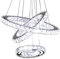 CXGLEAMING Iluminación de araña de cristal moderna, lámpara colgante de 3 anillos DIY, diseño de acrílico, accesorio de luz de cristal LED ajustable para techo