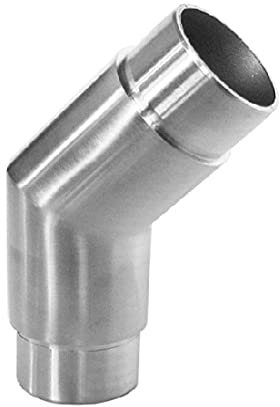 Edelstahl Rohrverbinder Fitting 45 Grad für Rohr 42,4 x 2,0 mm