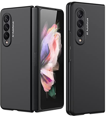 Olycism Kompatibel für Samsung Galaxy Z Fold 3 Hülle Ultra Dünn [Perfekte Passform Anti-Rutsch Kratzfest] TPU Silikon Schutzhülle Handyhülle Case Cover Schwarz
