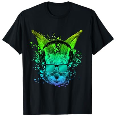 Trippy Bunny Chemise DJ Ravers EDM Techno Psychédélique Lapin T-Shirt