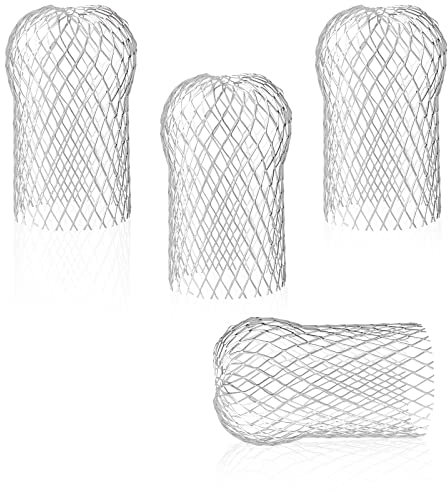 EFUTURETIME Lot de 4 Crapaudine de Gouttière en Aluminium, Filtres de Gouttière Flexible et Durable pour Maison Avant-toit Tuyau de Descente contre les Feuilles
