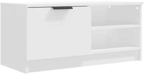 vidaXL Mobile Porta TV Bianco 80x35x36,5 cm in Legno Multistrato