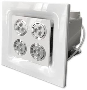 AirTech-UK Bathroom Extractor Fan with 4 x 3 W LED Light Ceiling 100mm / 4 inches Exhaust Fan