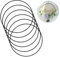 TMBMLPP 6 Stück Metallringe zum Basteln, Metallring Schwarz 25 cm, Kranz Ringe, Deko Ringe, Traumfänger Gross, Makramee Ringe, für DIY Floral Hoop, Traumfänger, Hochzeitskranz, Wandbehang Handwerk