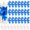Hanaive Blaue Orchideen, künstliche Blumenvasenfüller für schwimmende Kerzen, Hochzeitstischdekoration, blaue Orchidee und geruchlose Schwimmkerzen für Hochzeitstisch, Party, Heimdekoration, 42 Stück