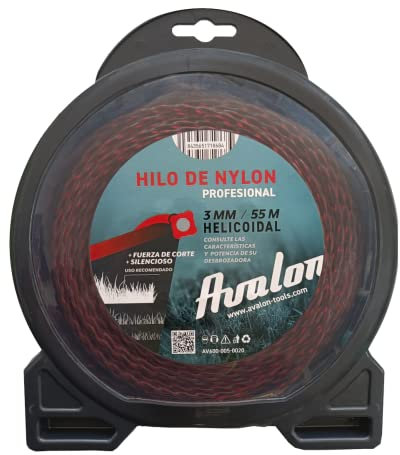 Avalon - Filo elicoidale in Nylon Universale per decespugliatore e Tosaerba (3 mm x 55 m)