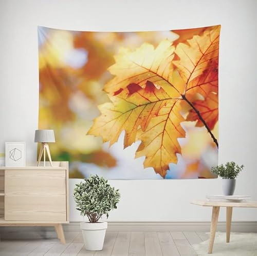 Arazzo Lungo E Stretto Appeso A Parete da Balcone Foglie Arazzo Rettangolare Tende Finestre Camera da Letto Soggiorno Camera da Letto Decorazione Appesa alla Parete 100X70Cm