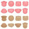 Volumoon 8 Piezas Cortadores de Galletas, Moldes para Galletas, Cortador Galletas Plástico, 3D Moldes Galletas Niños, Molde de Galletas de Dibujos Animados para Fondant Hacer Galletas Bricolaje (B)