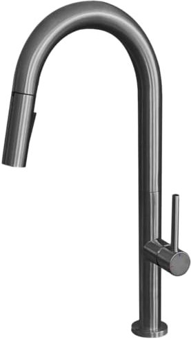 Essebagno Portofino mitigeur évier à douchette extractible gris gun métal