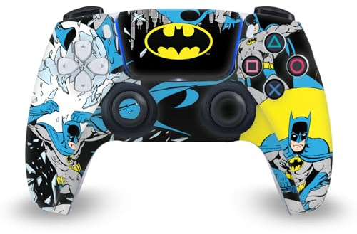 Head Case Designs Offizielle Batman DC Comics Klassisch Logos Und Comicheft Vinyl Frontplatte Haut Gaming Aufkleber Abziehbild Abdeckung kompatibel mit Sony PlayStation 5 PS5 DualSense Controller
