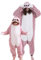 DarkCom Bradipo Rosa Onesie per Bambini e Adulti,Pigiama Genitore-Bambino Carnevale Cosplay Halloween Costume Animale Pigiama di Natale 12-13 Anni