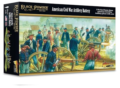 Warlord Games ACW Artilleriebatterie, Miniaturen für Schwarzpulver, 28 mm, sehr detaillierte amerikanische Bürgerkriegszeit für Tisch-Kriegsspiele
