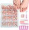 MrCuvaryas 240 Stück Falsche Fußnägel Kit - 12 Verschiedene Größen Künstliche Fußnägel zum Aufkleben, Vollständige Abdeckung Falsche Zehennägel Set, Fake nails für Nail Art DIY (White French, 240x)