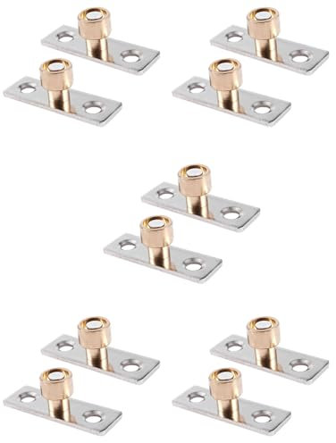 Fivetwofive 12mm Diámetro de Madera Puerta Corredera Guía Metal Localizador Tapón 10 Unids