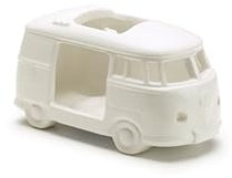 Volkswagen 5H9087798A Teelicht VW T1 Bulli Design Porzellan Teelichthalter, weiß