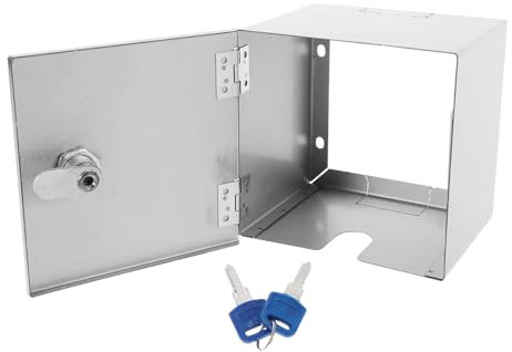 DOITOOL Caja Antirrobo De Acero Inoxidable Con Cerradura Para ProteccióN De Enchufes EléCtricos Exteriores, Resistente a La Intemperie Y FáCil De Instalar protector enchufe exterior