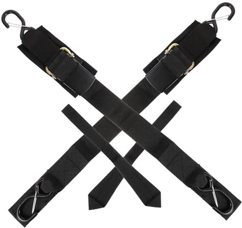 SKISUNO 2 Sets Nylon Boat Winch Strap Trailer Tie-downs Transom Straps for Kayak Fixing Boat Trailer Heavy Duty