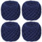 Coopay Chunky Wolle zum Häkeln, 4 x 90g Dicke Wolle zum Stricken Dickes Garn, Plüschgarn Wolle zum Stricken, Weich Wolle Dickes Garn Flauschig für Decken, Schals, Puppen - Marineblau
