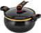 PLOTSAGE Micro Pressure Cooker with See-Through Lid Standing, with Twist & Lock Handles, Micro-Pressure Cooking Pot Non Stick, for Gas, Induction,Black