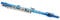 Flûte Piccolo en Cupronickel Bleu Instrument Français 6 Trous pour Débutant Clé Mi pour les Mélomanes