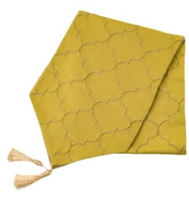 Tischläufer Chinesische Tischfahne Aus Satin, Laterne, Tischdekoration, Stoff, Betttuch, Goldfarben, 32 X 180CM