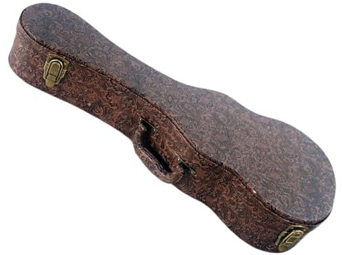 Oshhni Ukulele Hard Case Ukulele -Tasche Ukulele -Gigtasche mit Griff für Konzertgeschenke im Freien, Brown 23inch