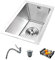Fregadero Pequeño De Acero Inoxidable - Fregadero Compacto De Una Cubeta Para Bar, Minifregadero Bajo Encimera Para Isla De Cocina, Bar Y Lavandería(25x40cm)
